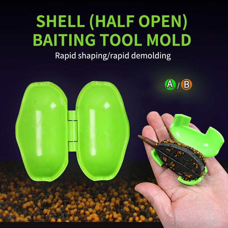 Method Feeder Mould Shell Bait Mold Tool Set For Carp Fishing Bait Press Mould Coarse Fishing Terminal Tackle Accessories