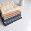 Solid Color Pure Linen Scarf Long Tassel Shawl Wrap Fashion Neck Scarf  For Ladies