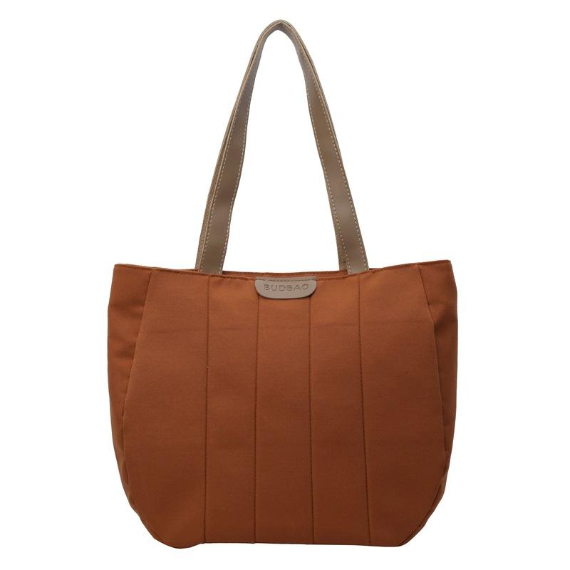 High Value Large Capacity Women's Bag 2025 Spring New Fashion Portable Simple Commuting Versatile Shoulder Canvas Tote Bag