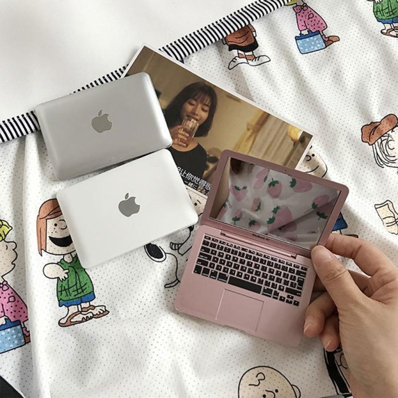 Newborn Photo Props Plastic Laptop Baby Photoshoot Props for Infant Boys or Girls Foldable Mirror for Make-up Durable