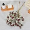 6pcs Plastic Autumn Green Plants Floral Simulation Lace Berry Branch Wedding Decoration Pink Raspberry Artificial Flowers