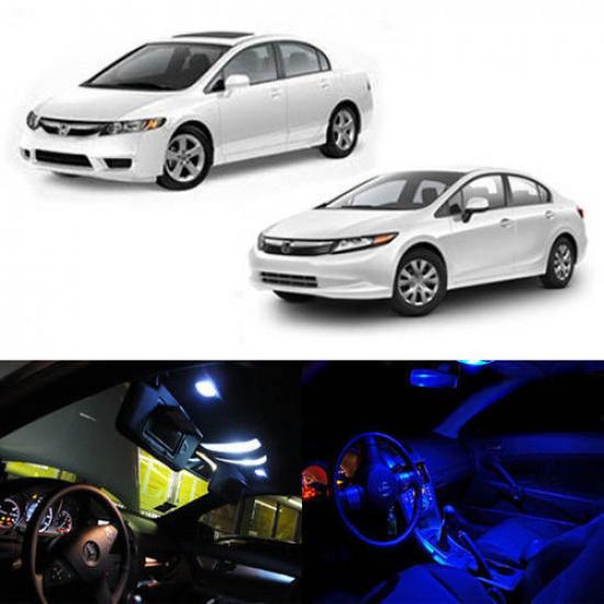 5 x LED Interior Lights Package For 2006+ Honda Civic Sedan & Coupe 8th 9th Gen
