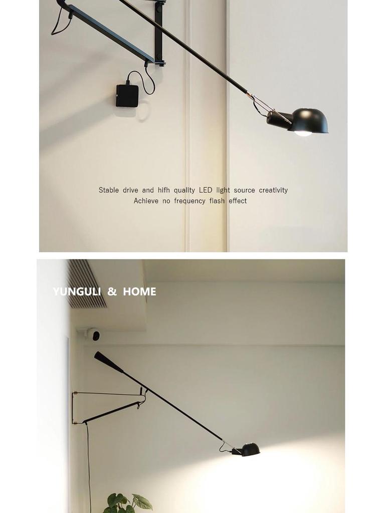 Italian Flos 265 Mid-Century Industrial Swing Arm Wall Lamp - Minimalist Design for Living Room or Reading Nook