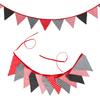 Colorful Halloween Triangular Flags Thanksgiving Cotton Fabric Pennant Bunting Banners for Schools Homes and Offices
