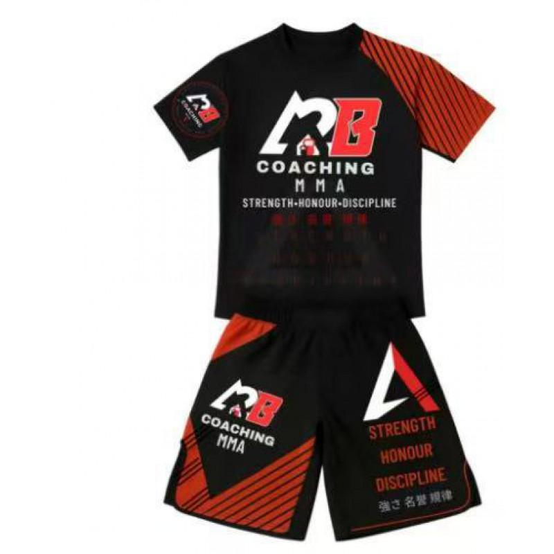 Kids Youth Boxing Training Set Short Sleeve Top Pants Martial Arts Uniform Camo Design Gym Practice