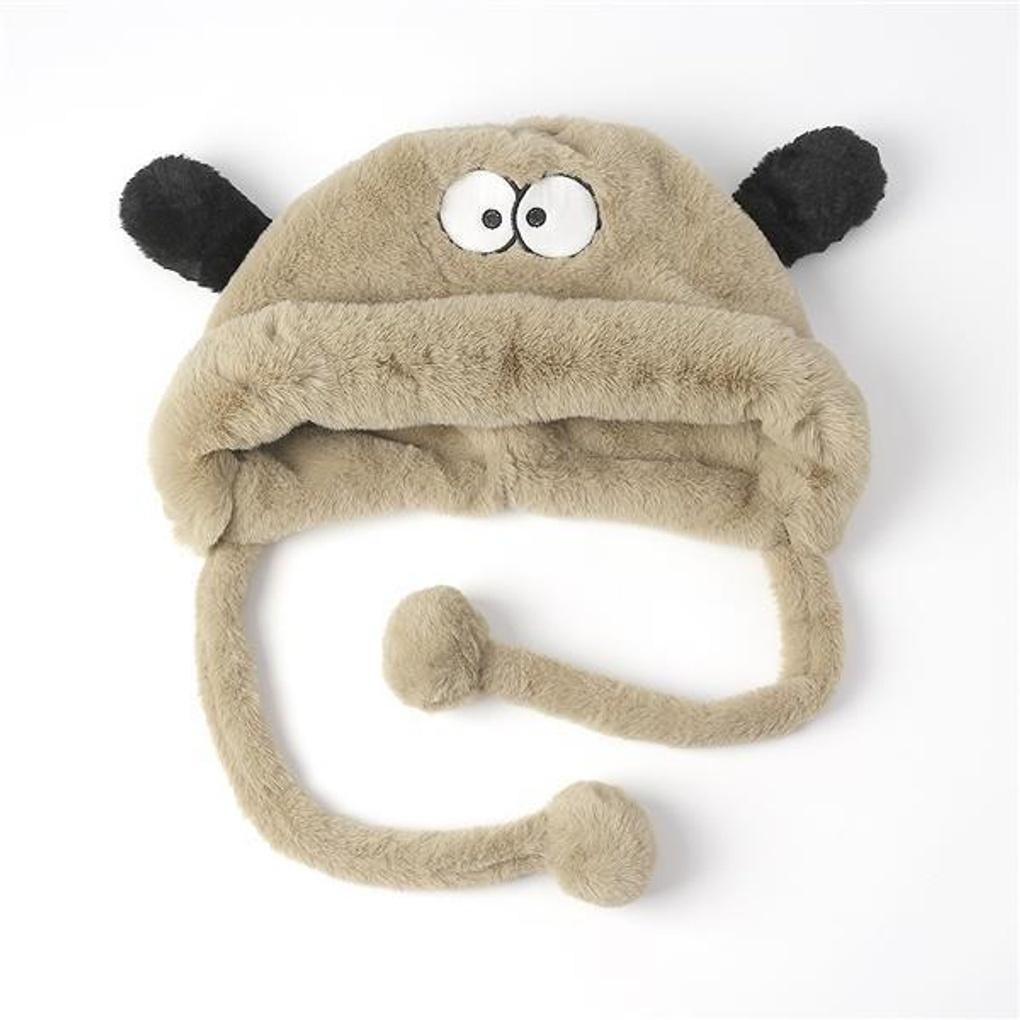 Wangnuni Character Earflap Hat (Brown)
