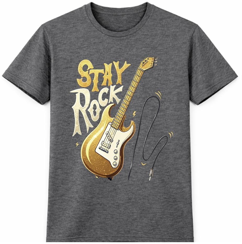 Electric Guitar T Shirt Rock N Roll Rock Music Band Lover Tee Shirt