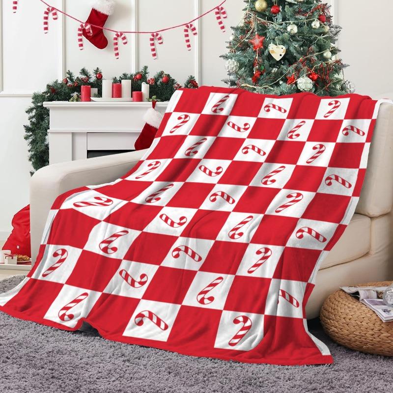 Christmas Printed Blanket Soft and Comfortable Skin Friendly Sofa Cover Blanket Christmas Decoration Suitable for All Seasons