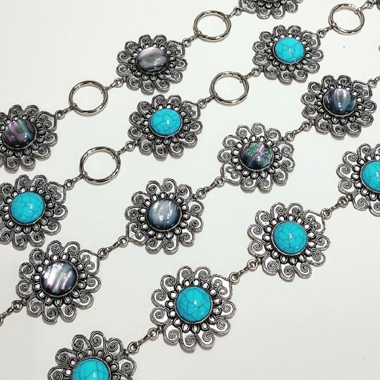 Adjustable Stone Embellished Waist Belt Bohemian Body Chain Waist Jewelry Accessory Gift for Women Outdoor Event