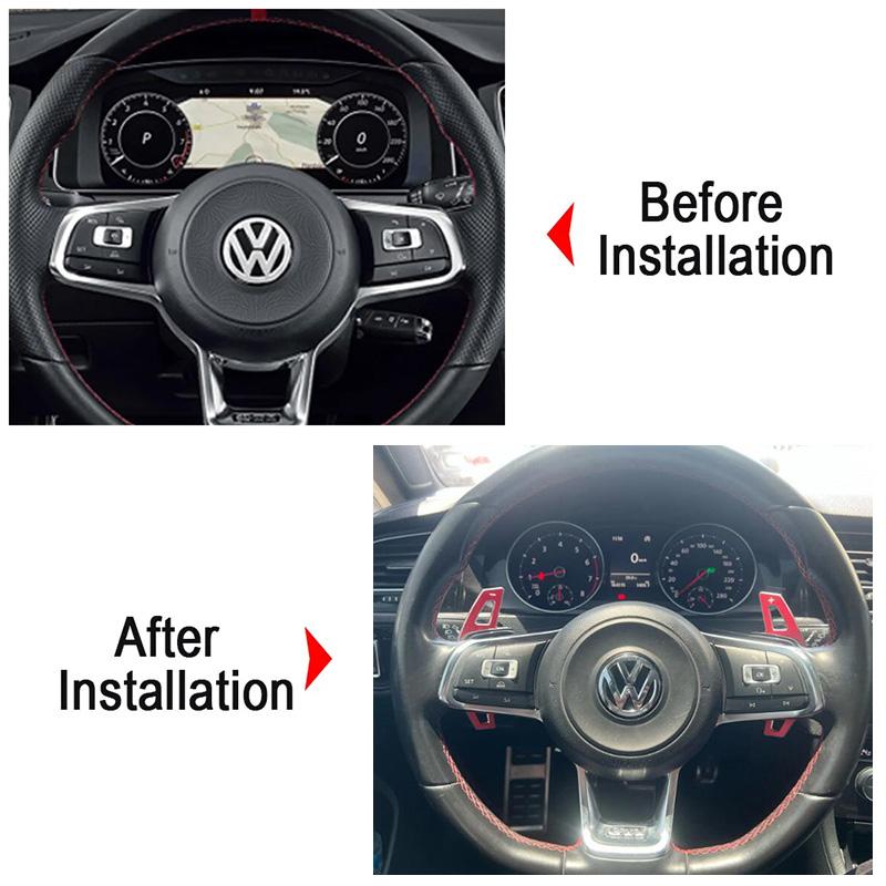 2026 Hot For Volkswagen VW Car Steering Wheel Paddle Shift Extend Shifter Sticker For VW Golf 7 GTI MK7 GTE GTD RLINE Volkswage