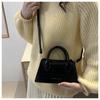 Chic Faux Leather Handbag for Women Minimalist Simple Style Shoulder Crossbody Bag
