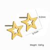 Geometric Stud Earrings Women Stainless Steel Round Square Oval Hexagon Star Triangle Rectangle Trend Jewelry Gifts