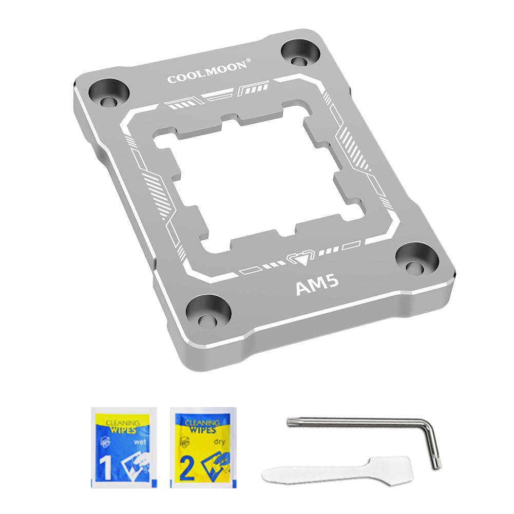COOLMOON CPU Bending Correction Fixing Buckle CNC Aluminum Alloy AM5 CPU Holder Correction Anti-pressure for AMD AM5 RYZEN 7000