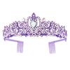 Fashionable 2pcs Rhinestones Tiaras Headband and Sash Hairpiece Hair Accesories for Women’s Birthday Party Accessories