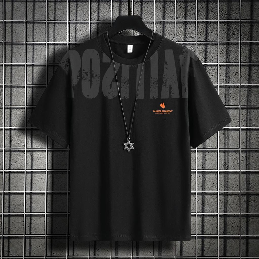 Short-Sleeved T-Shirt Men'S Summer Thin Ice Silk Loose Trendy T-Shirt Half-Sleeved Casual Clothes