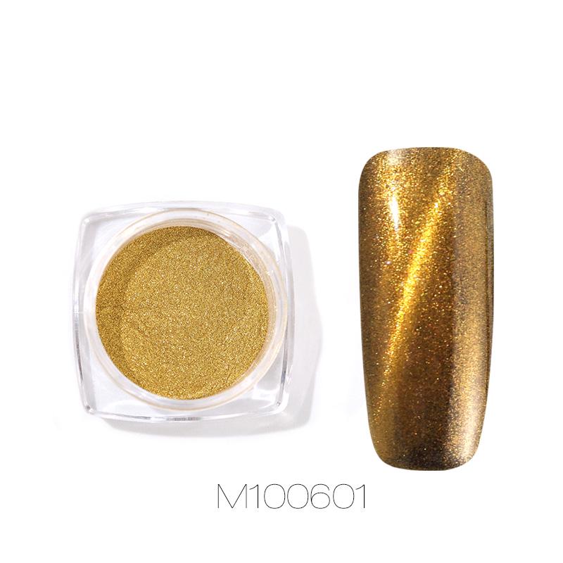 ROSALIND Пудра для ногтей 3D эффект Пудра «кошачий глаз» Гель-лак для ногтей Затвердевший дизайн ногтей Блестящие украшения