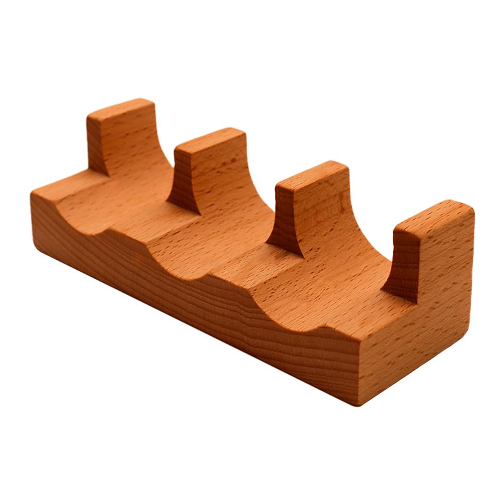 Wooden Japanese Sushi Rack U-shape Taco Snack Food Holder Plate Cuisine Stand Sushi Rack Holder Sushi Boat Serving Tray