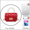 IELGY All-match Pearl Diagonal Women's Bag Portable Fashion Korean Version Casual One Shoulder White