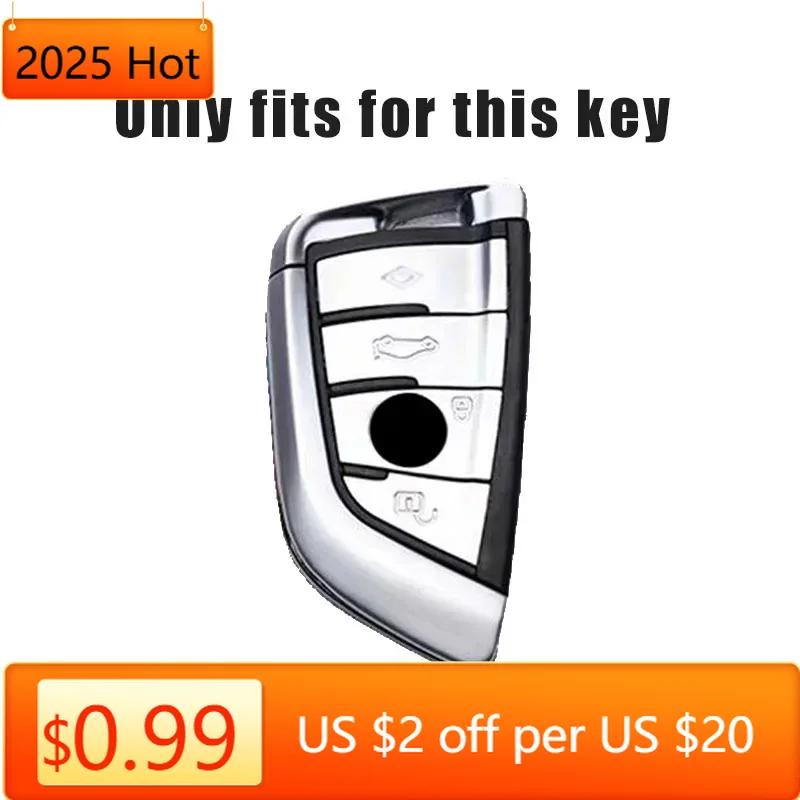 BAFB2 New M Zinc alloy Leather Car Remote Key Case Cover Shell Protector For BMW X1 X3 X4 X5 X6 F15 F16 G30 3 5 7 Series G11 F48 Ke