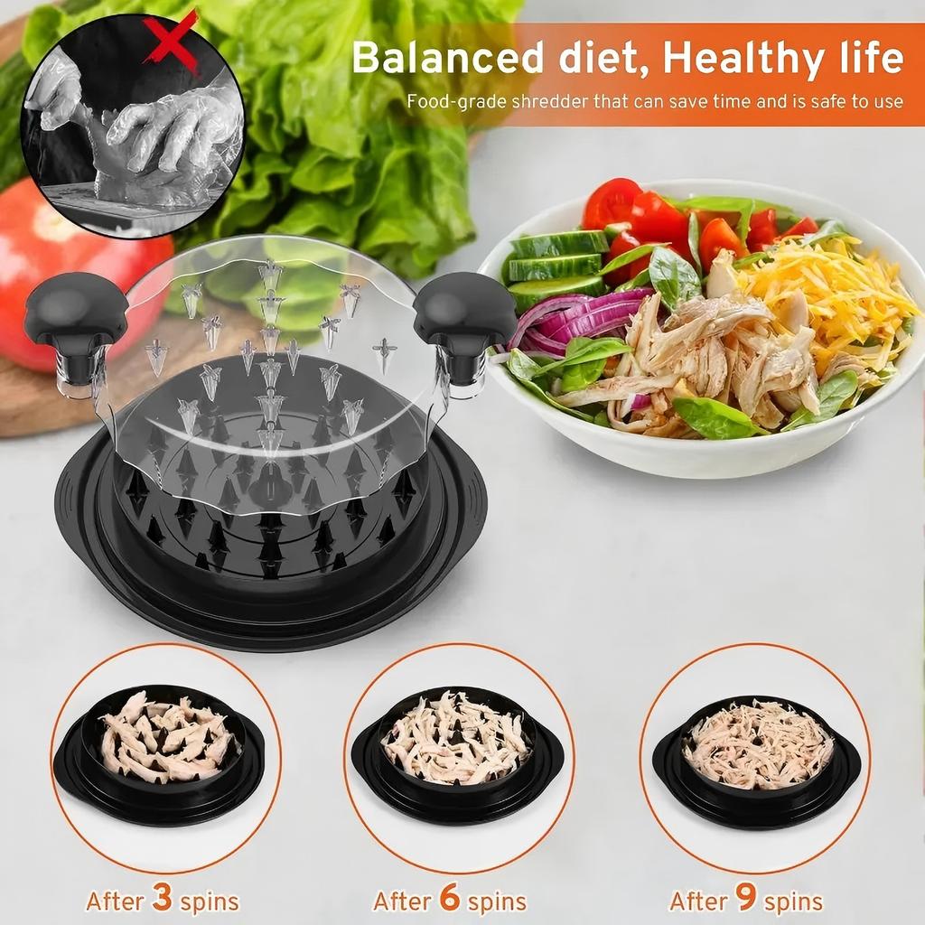 Herramienta Desmenuzadora de Pollo, Picador de Carne Visible con Giro, Picador de Pollo con Tira Antideslizante Adecuado para Carne de Res Pollo