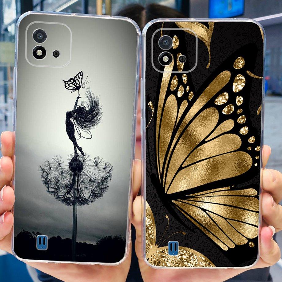 For Realme C11 2021 Clear Soft TPU Silicone Phone Back Cover For Realme RMX3231 C 11 RealmeC11 Funda Cool Dragon Cat Capa Bumper