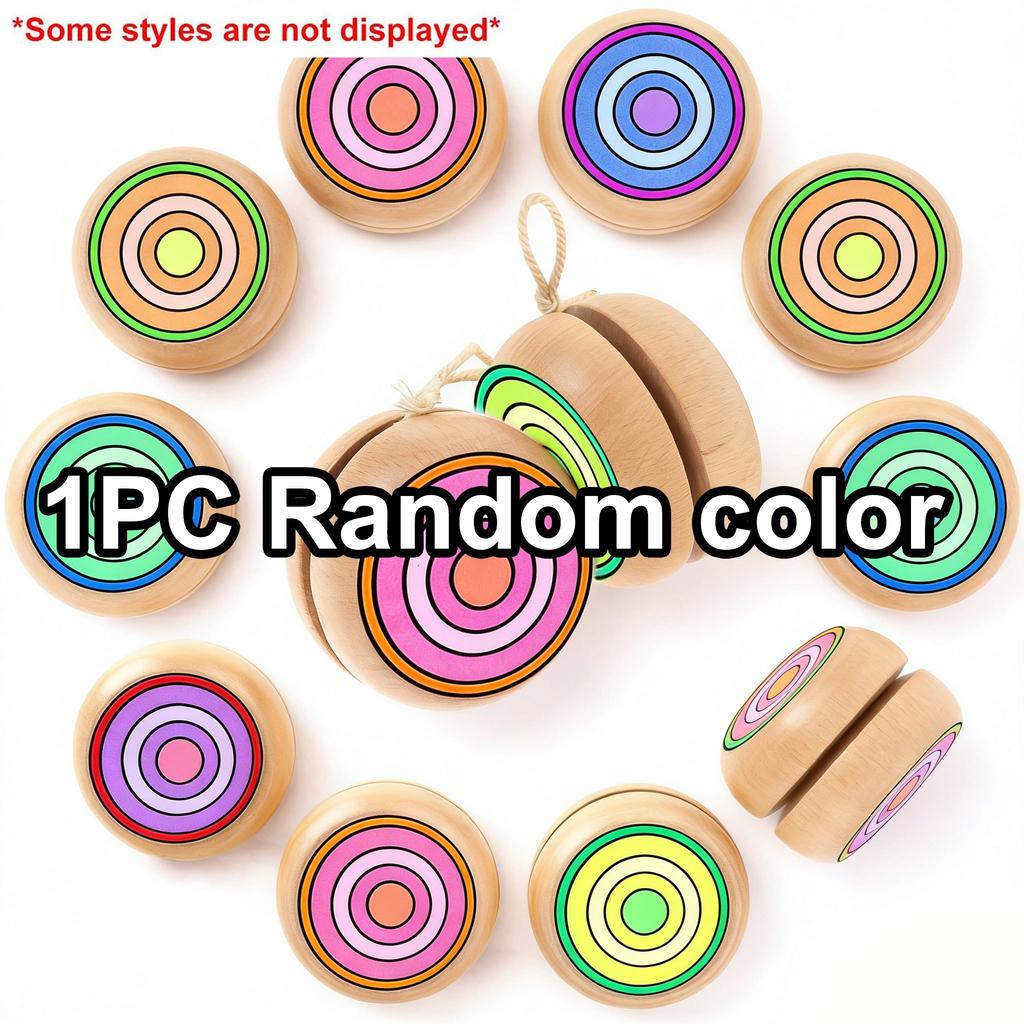 1PC Handcrafted Wooden Yoyo - Circular Exercise Toy with DIY Paintable Design, Perfect for Party Games, Adult ZSY
