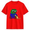 Unisex Tshirt Pepe The Frog Leisure Pure Cotton Tee Shirt Short Sleeve T Shirt Crew Neck Clothes Printed
