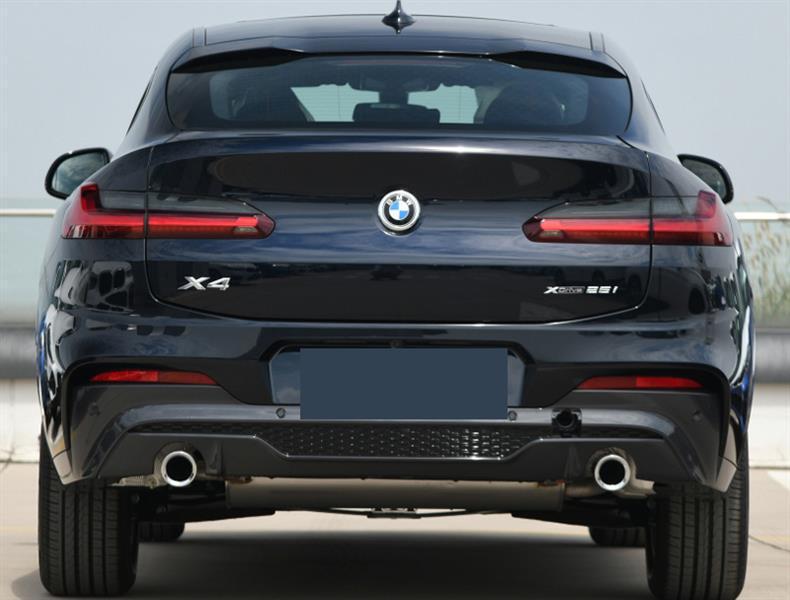 Black Round Tailpipe Cover for BMW X3/X4 G01/G02 - No Damage Installation