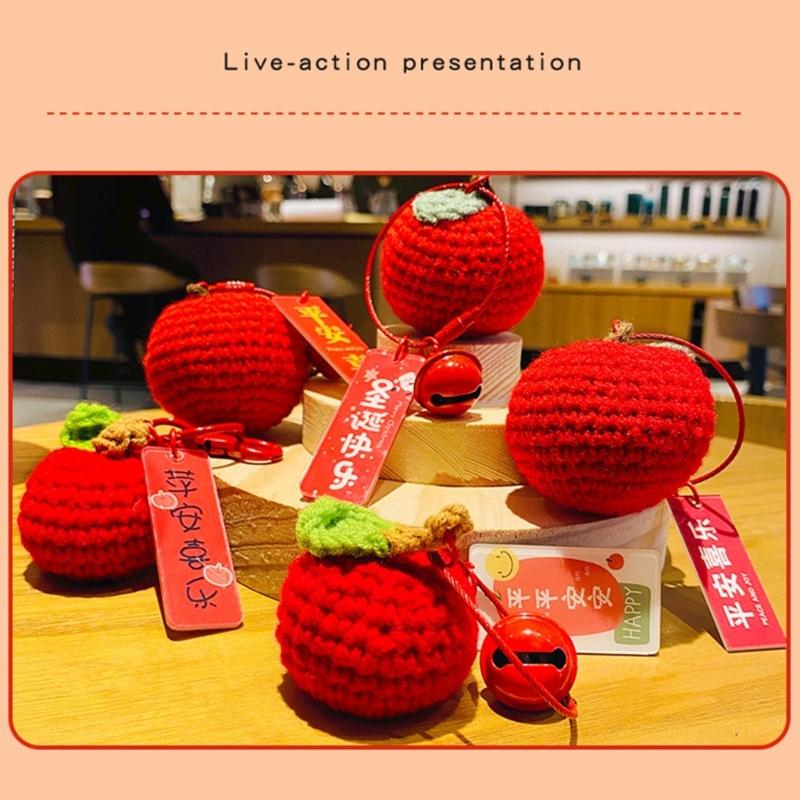 Creative Knit Crochet Keychain Bag Pendant Cute and Fashionable Keyring Ornament for Women and Girls