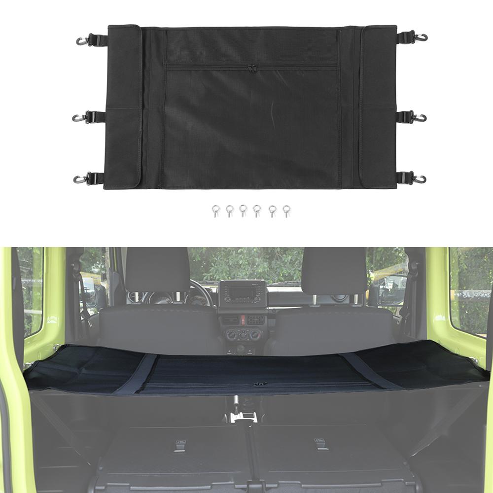 

Rear Trunk Curtain Cover Storage Bag Organizer for Suzuki Jimny JB64 JB74 2019-2026 Trunk Cargo Stowing Tidying Accessories чёрный