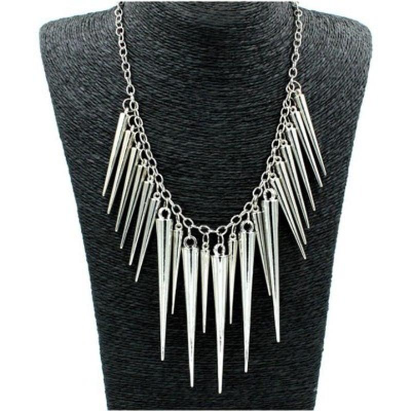 Pendant Necklace Jewelry Studded Punk Necklace