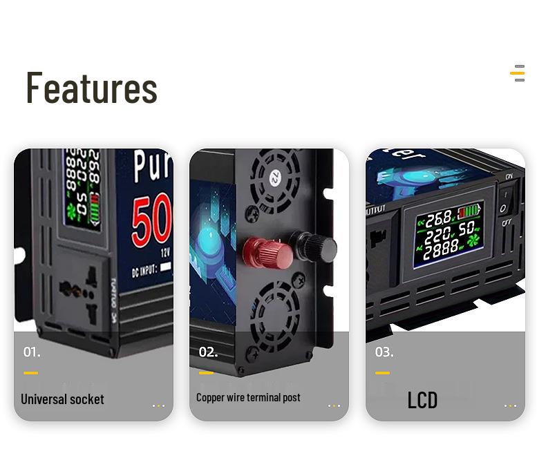 4000W/5000W Pure Sine Wave Inverter, 12V/24V to 110V/220V