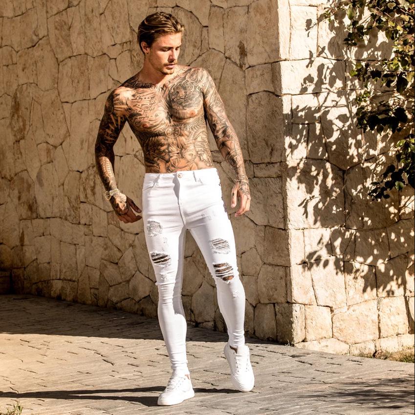 Men's Ripped Skinny Jeans - European & American Style Fashion
