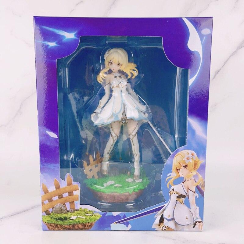 20cm Genshin Impact Anime Figure Barbara Action Figures Lumine Pvc Figurine Aether Kawaii Model Doll Toys Birthday Gifts