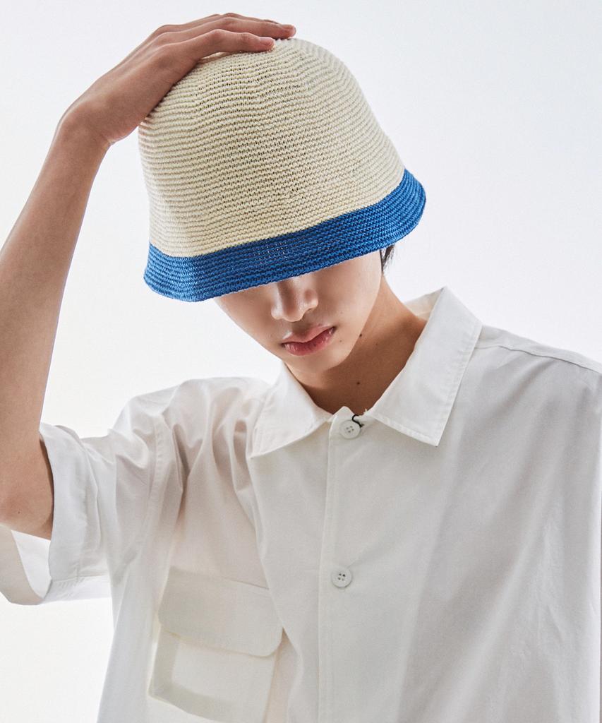 Seullipiseullib Brisbane White/Blue Bucket Hat
