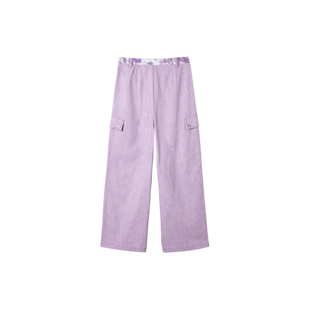 Skechers Casual Tie-Dye Waistband Straight Leg Multi-Pocket Work Pants Women Pants Lavender L423W134-00H6