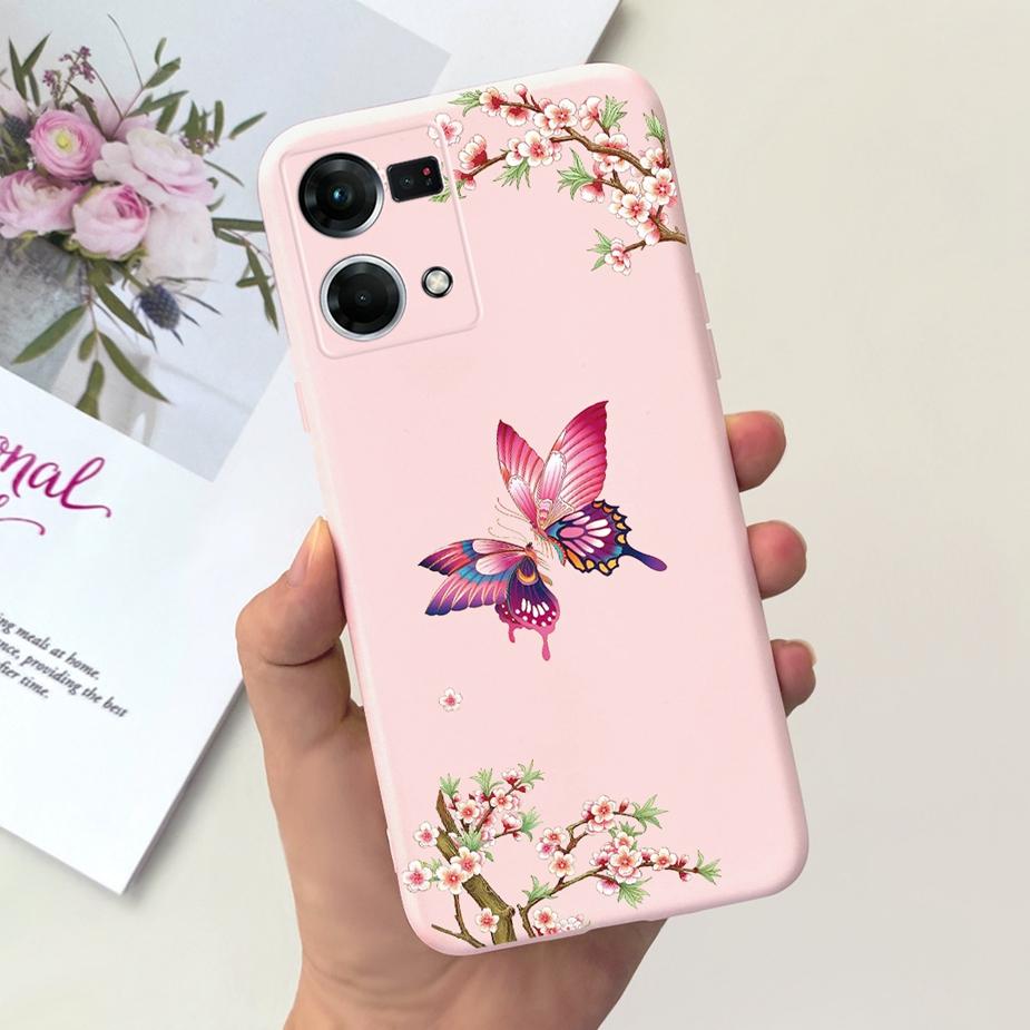For Oppo Reno7 4G Case Oppo F21 Pro CPH2363 Stylish Candy Painted Cover Soft Silicone Phone Case For Oppo Reno 7 F21Pro 4G Shell