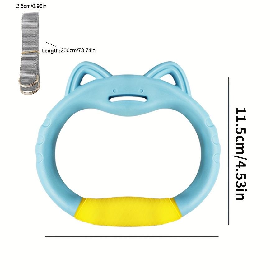 Gymnastics Rings Set, Pull Up Rings with Straps, Playground Home Exercise Gym Rings with Drawstring Bag for Exercise