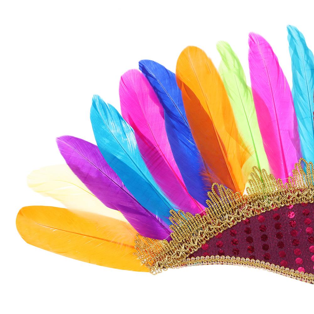 Feather Colored Headwear Children's Day Headpiece Fancy Dress Party Headwear Feather Headdress