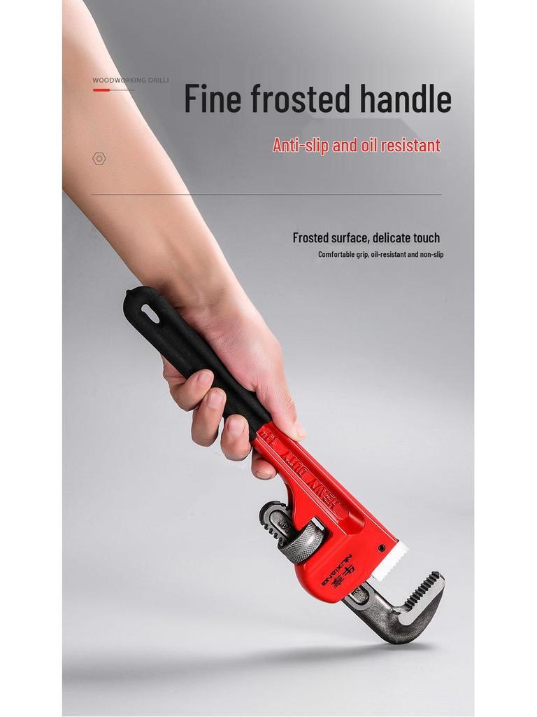 German Style Heavy Duty Pipe Wrench and Universal Water Pump Pliers – Large Opening, High Hardness for Plumbing Installation