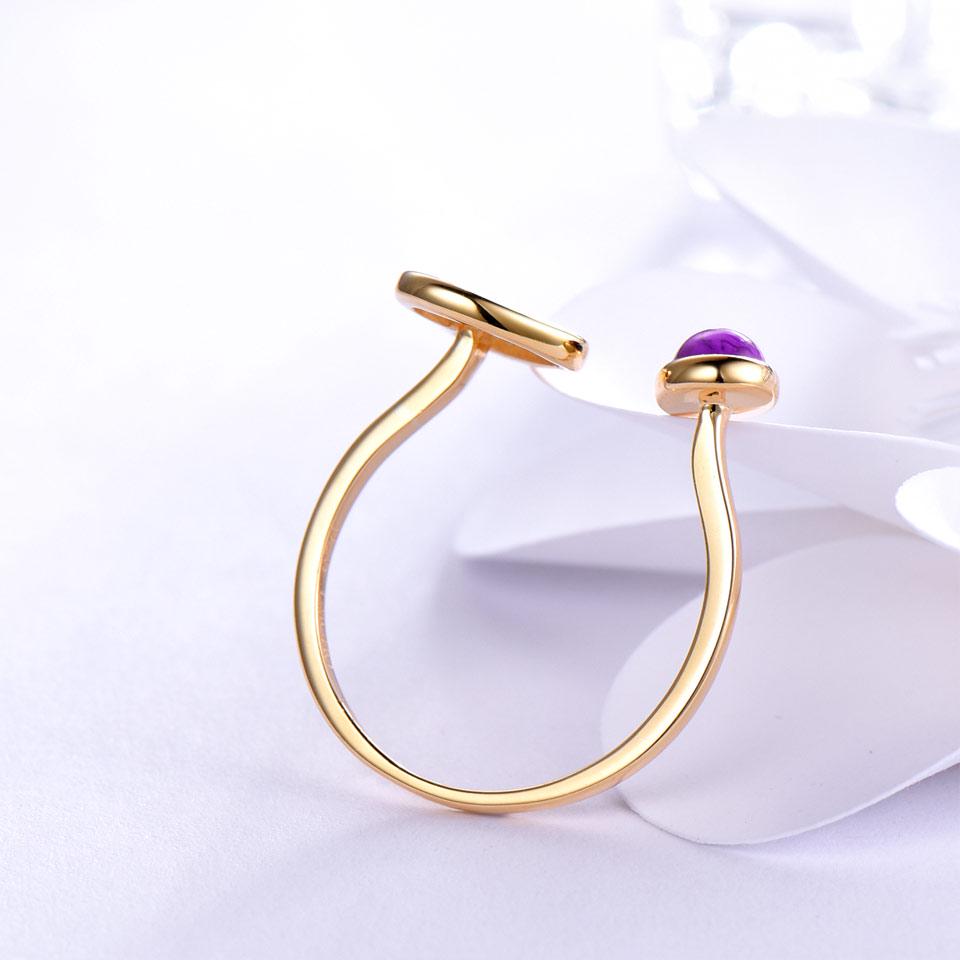 Umcho Natural Agate Gemstone 925 Ring