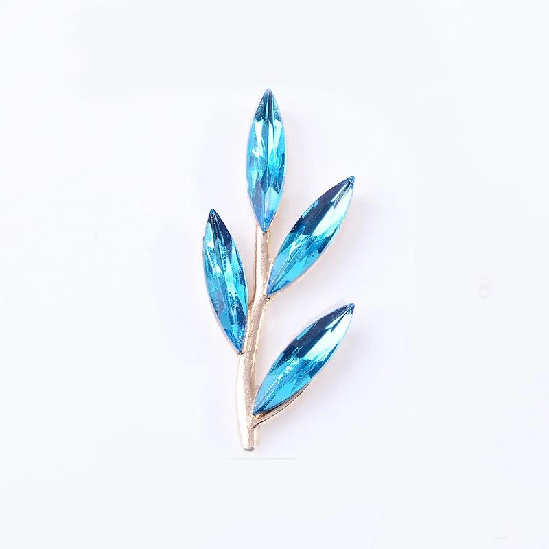 Engood 100Pcs Rhinestones Branch Leaves Button DIY Hair Accessories Wedding Bridal Decoration Sewing Trim & Embellishments Craft