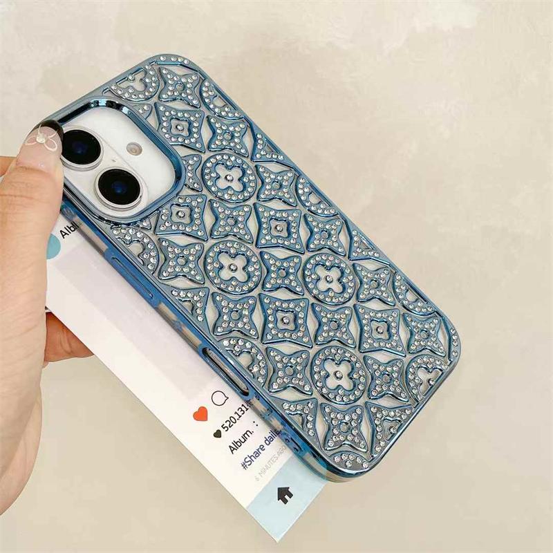 

Розкішний блискучий чохол з діамантовим покриттям з дорогоцінним камінням для iphone 16 15 14 13 Pro Max 11 Pro 12 Pro Max Блискучий чохол для захисту камери Coque iPhone 16 Pro