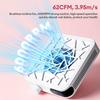 6000RPM Nail Dust Collector Powerful Suction Brushless Turbine Fan 10 Level Suction Adjustable Portable Nail Dust Extractor