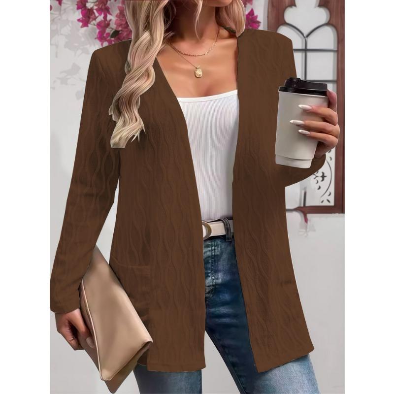 

DAFIFY Женские модные повседневные осенне-зимние однотонные с принтом свитера с длинным рукавом XXXXXL темно-коричневого