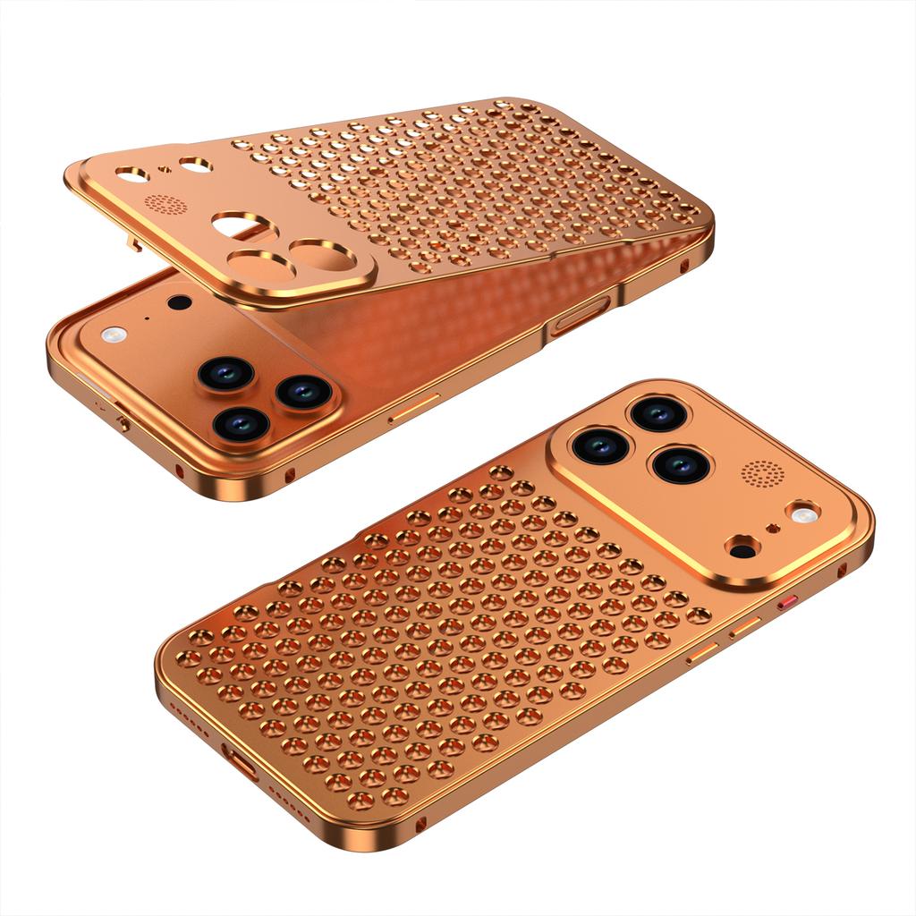 Aroma Aluminum metal Case for iPhone 17 Pro Max 16 Pro 15 Pro 14 Pro Max Camera protection Anti-fall Heat Dissipation Cover