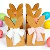 12Pcs Bunnies Birthday Treat Bags with Bow Ribbon Bunny Party Favor Bags for Easter Birthday Wedding Parties Supplies Craft