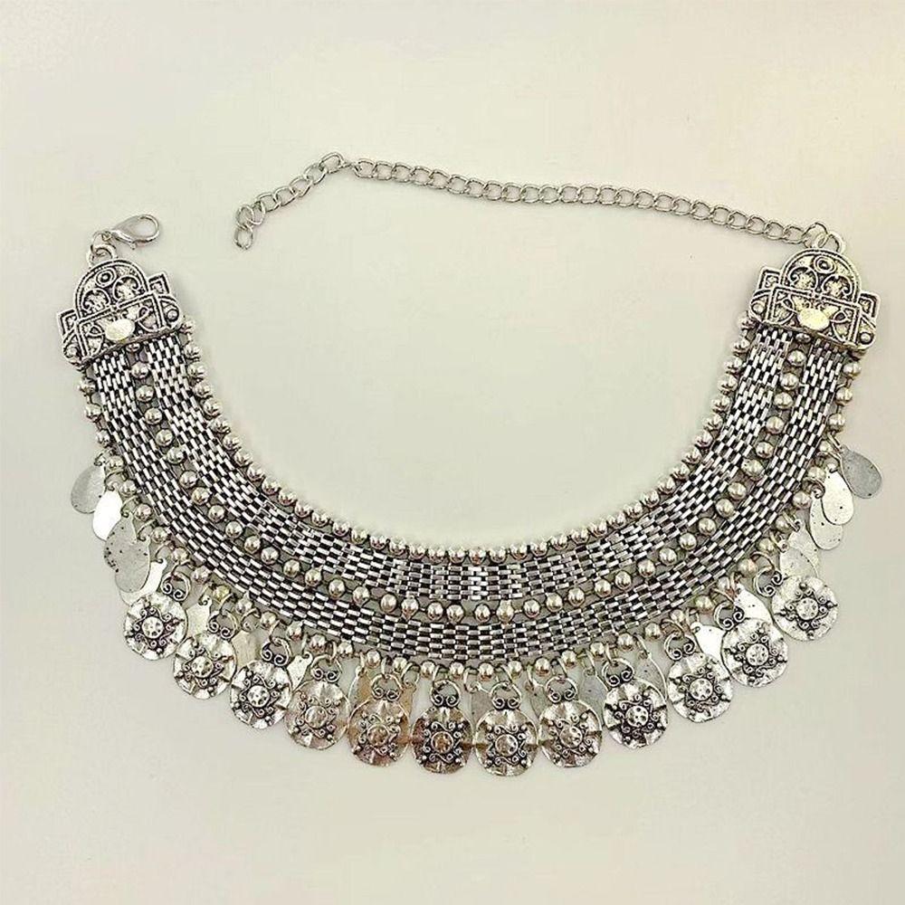 Geometric Shape Vintage Necklaces Alloy Turkish Necklaces Fashion Boho Necklaces  Vintage Look