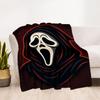1PC Ghostface Scream Outdoor Flannel Throw Blanket - HD Printed Lightweight Soft Warm All-Season Blanket for Sofa, Bed, Travel, Camping 035