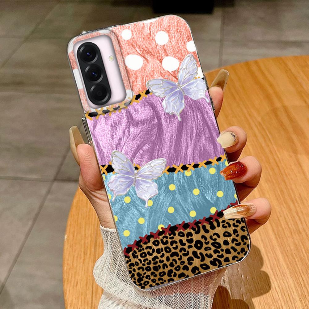 Paar Bunt Schmetterling Farbverlauf Für Samsung A56 A16 A26 A36 A25 A15 A55 S24 S25 Plus Handyhüllen Cover Funda Silikon Bumper Hart PC Rückseite